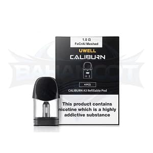 Uwell CALIBURN A3 2ML Refillable Replacement Pods - Pack of 4 - 1.0 Ohm FeCrAl Meshed